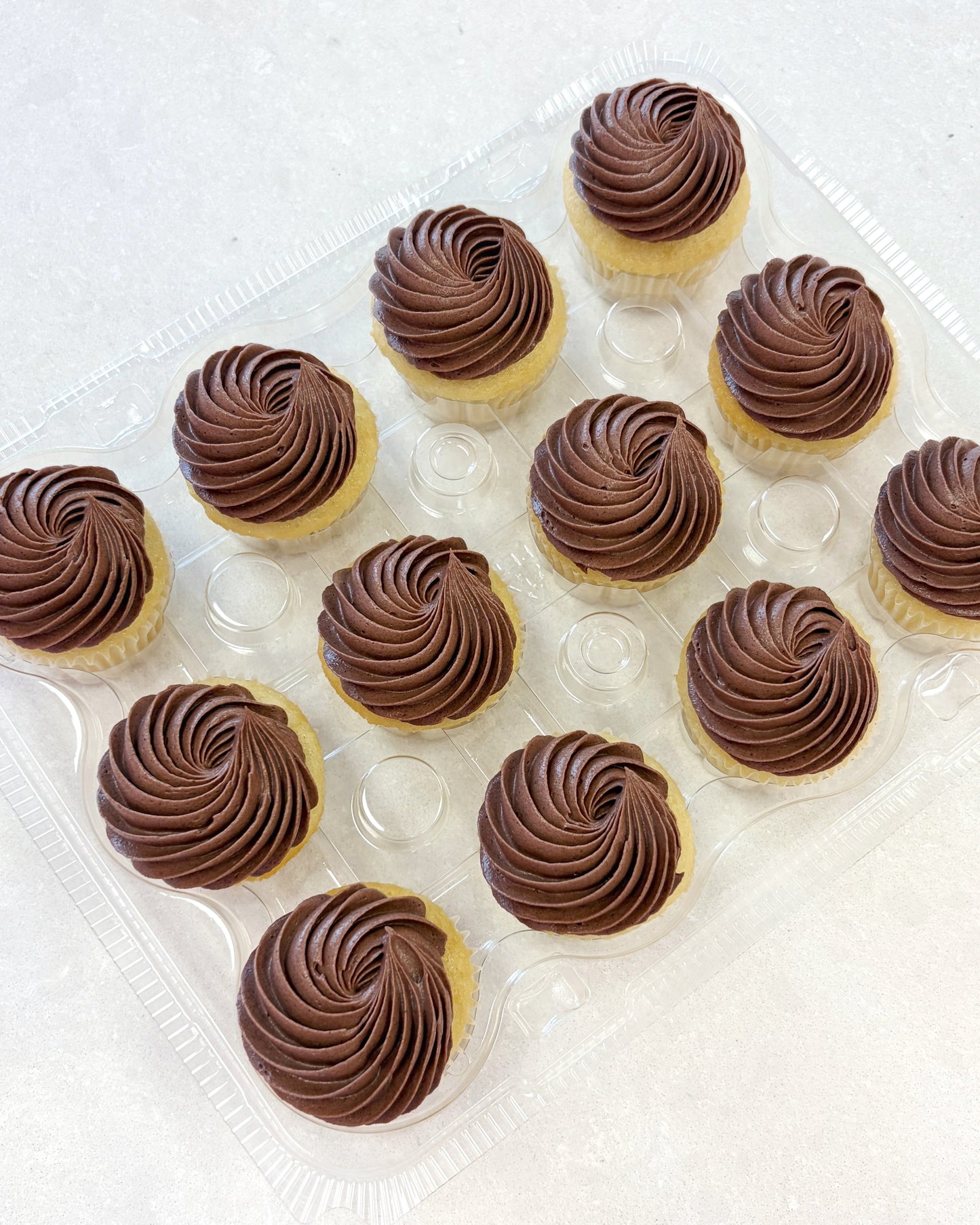 Vanilla with Chocolate Mini Cupcakes